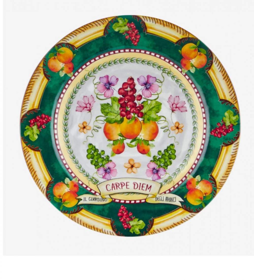 Chiara Alessi Carpe Diem Yeşil Melamin Yemek Tabağı  28 cm CAMCD1080GR1