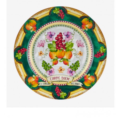 Chiara Alessi Carpe Diem Yeşil Melamin Yemek Tabağı  28 cm CAMCD1080GR1