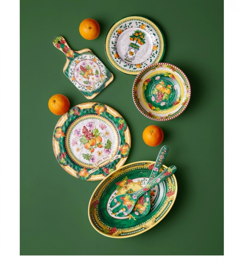 Chiara Alessi Carpe Diem Yeşil Melamin Yemek Tabağı  28 cm CAMCD1080GR1