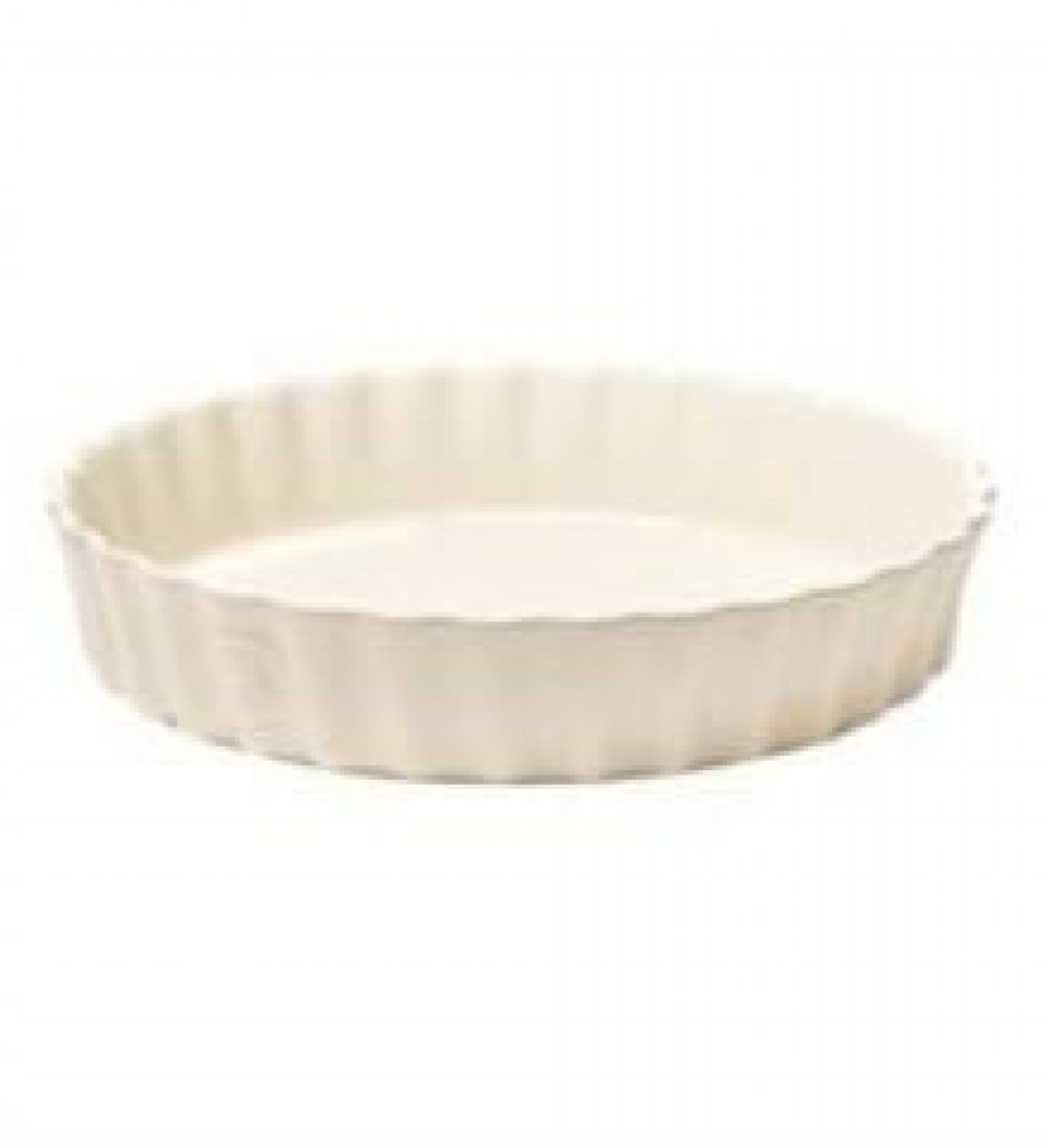 Emile Henry Tart - Börek Fırın Kabı Yuvarlak 24 cm Ekru/Clay