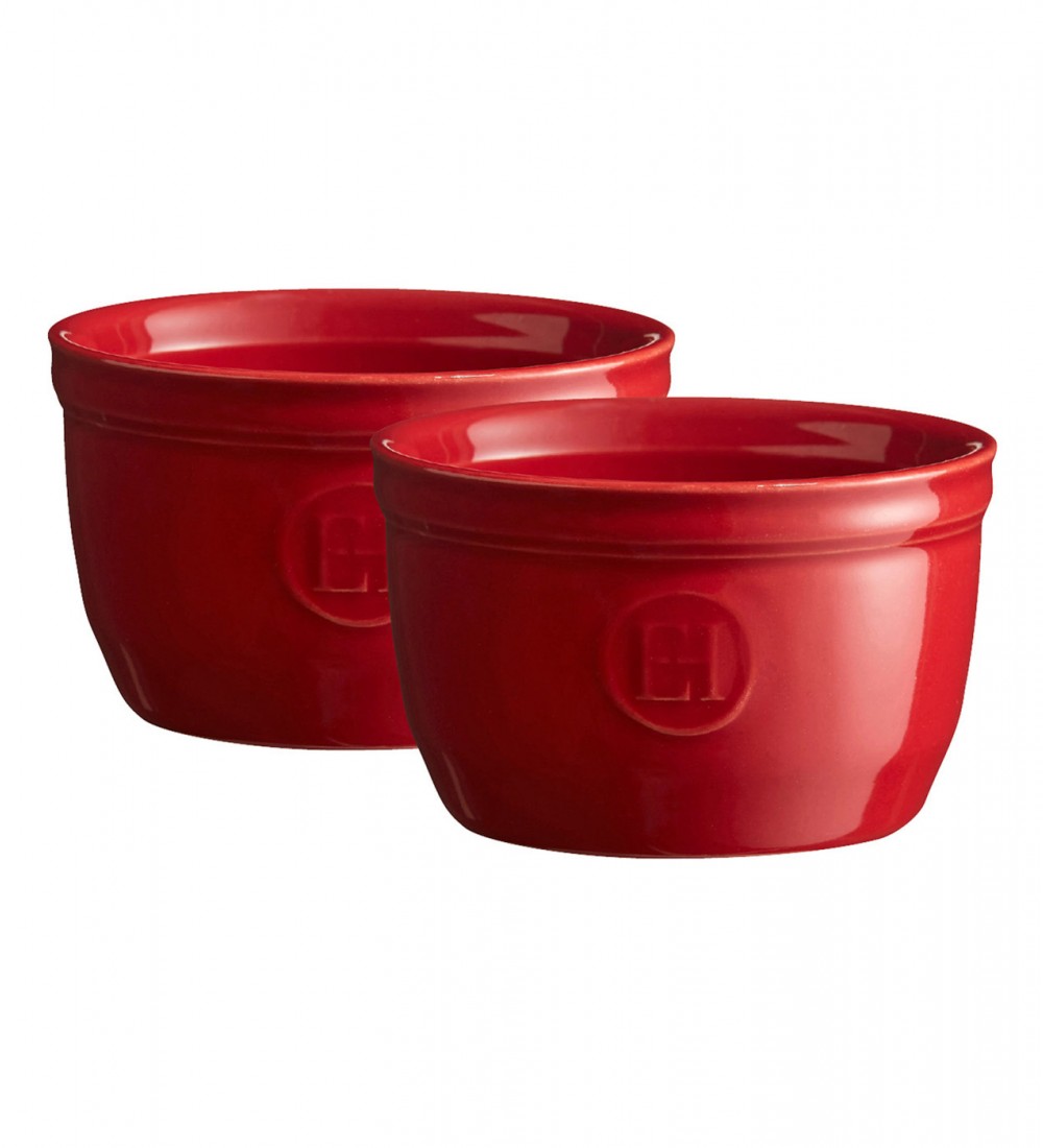 Emile Henry Fırın Kabı Ramekin No.9 2´li Set Kırmızı/Burgundy 0,15 lt