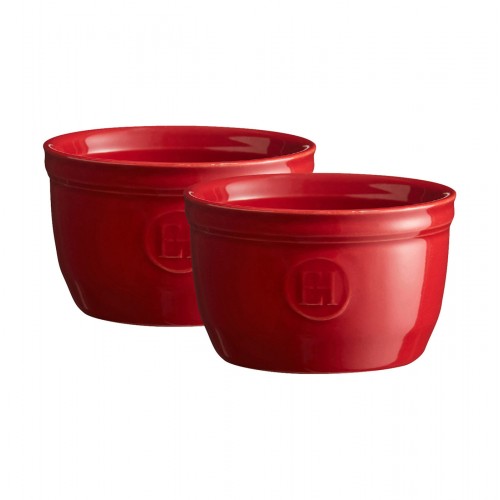 Emile Henry Fırın Kabı Ramekin No.9 2´li Set Kırmızı/Burgundy 0,15 lt