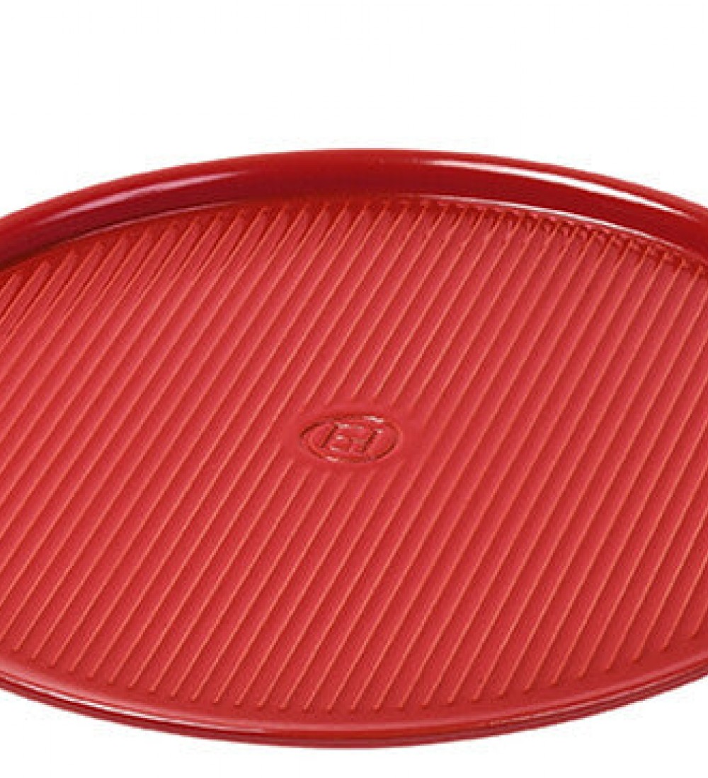 Emile Henry Pizza/Fırın Kabı Yuvarlak  40 cm Kırmızı/Burgundy