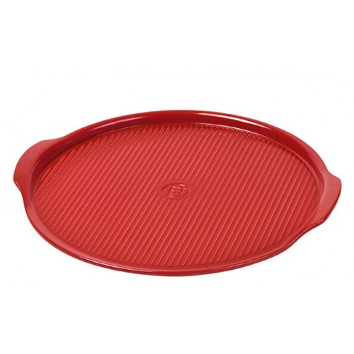 Emile Henry Pizza/Fırın Kabı Yuvarlak  40 cm Kırmızı/Burgundy