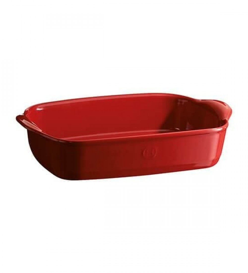 Emile Henry Fırın Kabı Dikdörtgen 30 x 19 cm Kırmızı/Burgundy