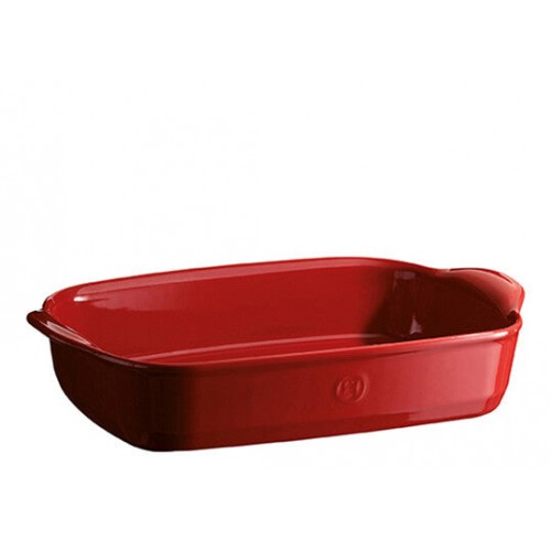 Emile Henry Fırın Kabı Dikdörtgen 36 x 23,5 cm Kırmızı/Burgundy
