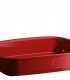 Emile Henry Fırın Kabı Dikdörtgen 36 x 23,5 cm Kırmızı/Burgundy
