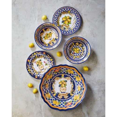 Capri Kırmızı Limon Buketi Tabak 21,5cm