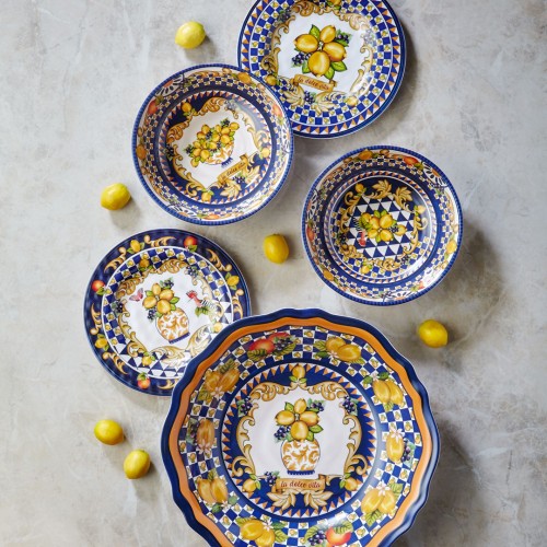 Capri Kırmızı Limon Buketi Tabak 21,5cm