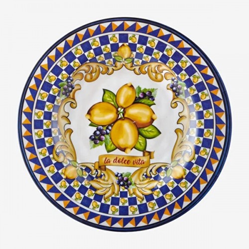 Capri Kırmızı Limon Buketi Tabak 21,5cm