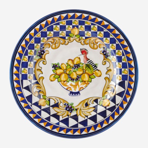 Capri Mavi Goblet Desenli Yemek Tabağı 28cm