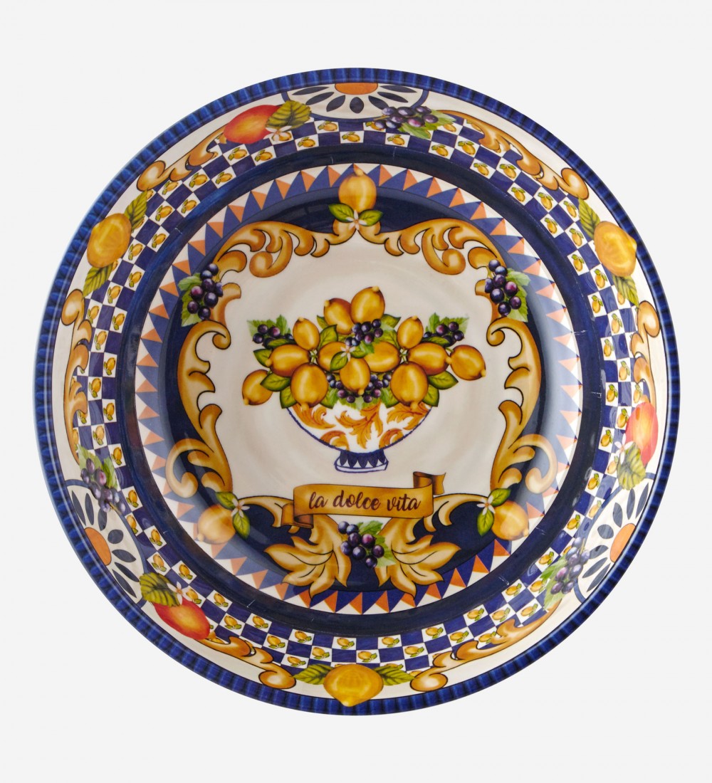 Capri Mavi Vazo Desenli Kase 20cm