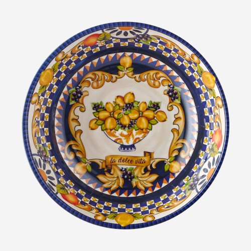 Capri Mavi Vazo Desenli Kase 20cm