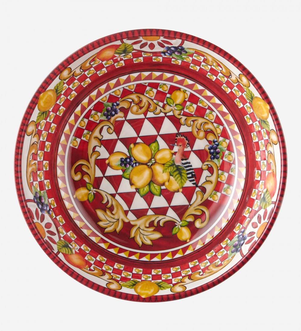 Capri Kırmızı Limon Buketi Kase 20cm
