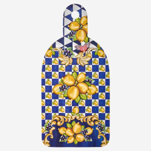 Capri Mavi Limon Buketi Kesme Tahtası 34cm