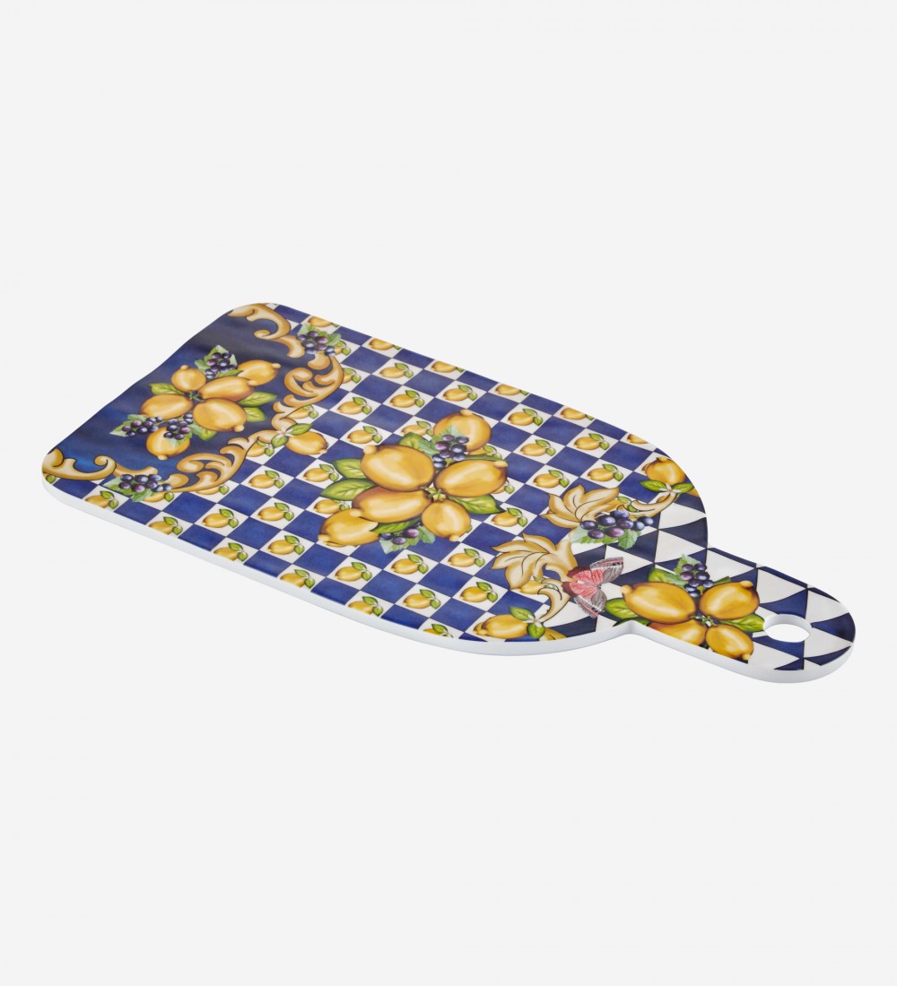 Capri Mavi Limon Buketi Kesme Tahtası 34cm
