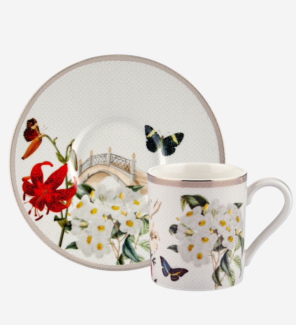 BUTTERFLY WALLEY KIRMIZI / 6'LI TÜRK KAHVESİ FİNCAN SETİ