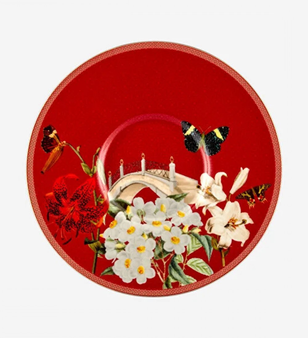 BUTTERFLY WALLEY KIRMIZI / 6'LI TÜRK KAHVESİ FİNCAN SETİ