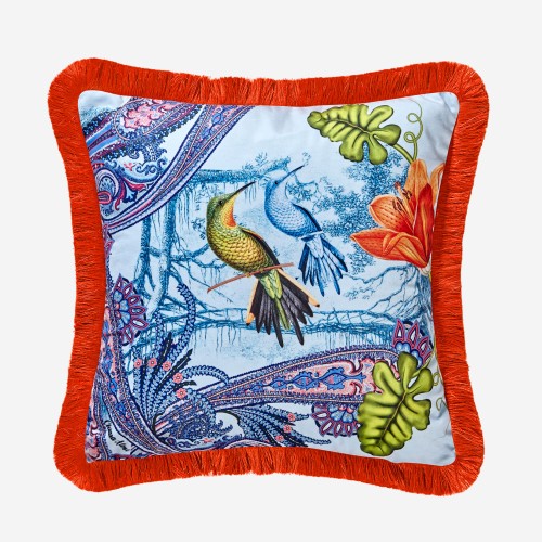 MAGIC GARDEN TURKUAZ KADİFE YASTIK 45*45 CM 