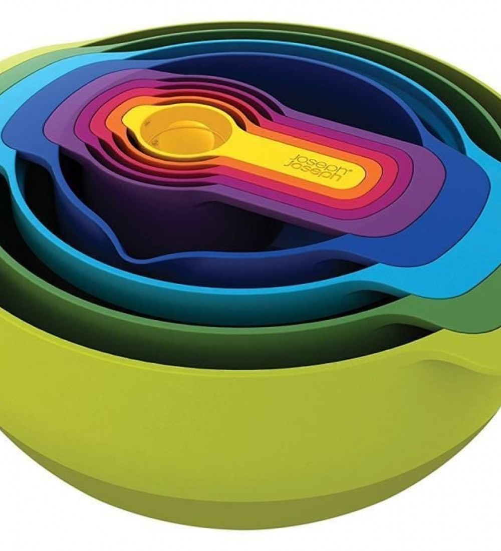 Nest 9 Plus Karıştırma Kase Seti - Çok Renkli 