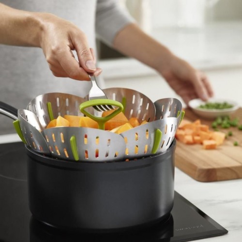 Bloom Katlanır Buharda Pişirme Sepeti - Paslanmaz Çelik