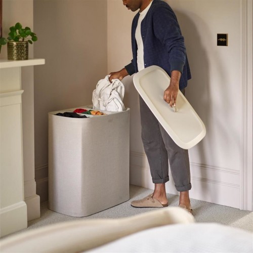 Tota 90 L Trio 3 Bölmeli Çamaşır Ayırma Sepeti - Ekru