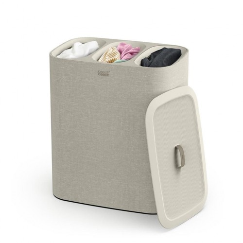 Tota 90 L Trio 3 Bölmeli Çamaşır Ayırma Sepeti - Ekru