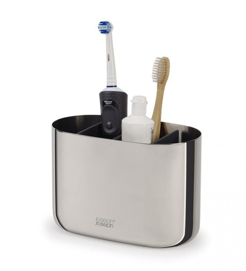EasyStore Luxe Büyük Diş Fırçalık Caddy - Çelik
