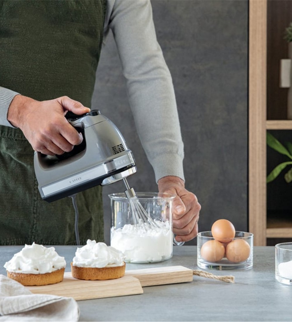 KitchenAid 9 HIZLI EL MİKSERİ 5KHM9212ECU ECU (MAT GÜMÜŞ)