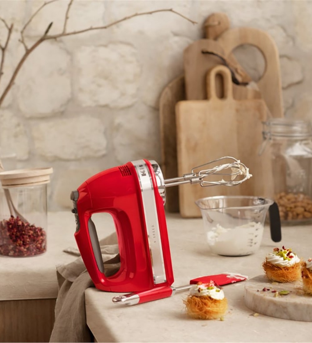 KitchenAid 9 HIZLI EL MİKSERİ 5KHM9212EER EER (KIRMIZI)