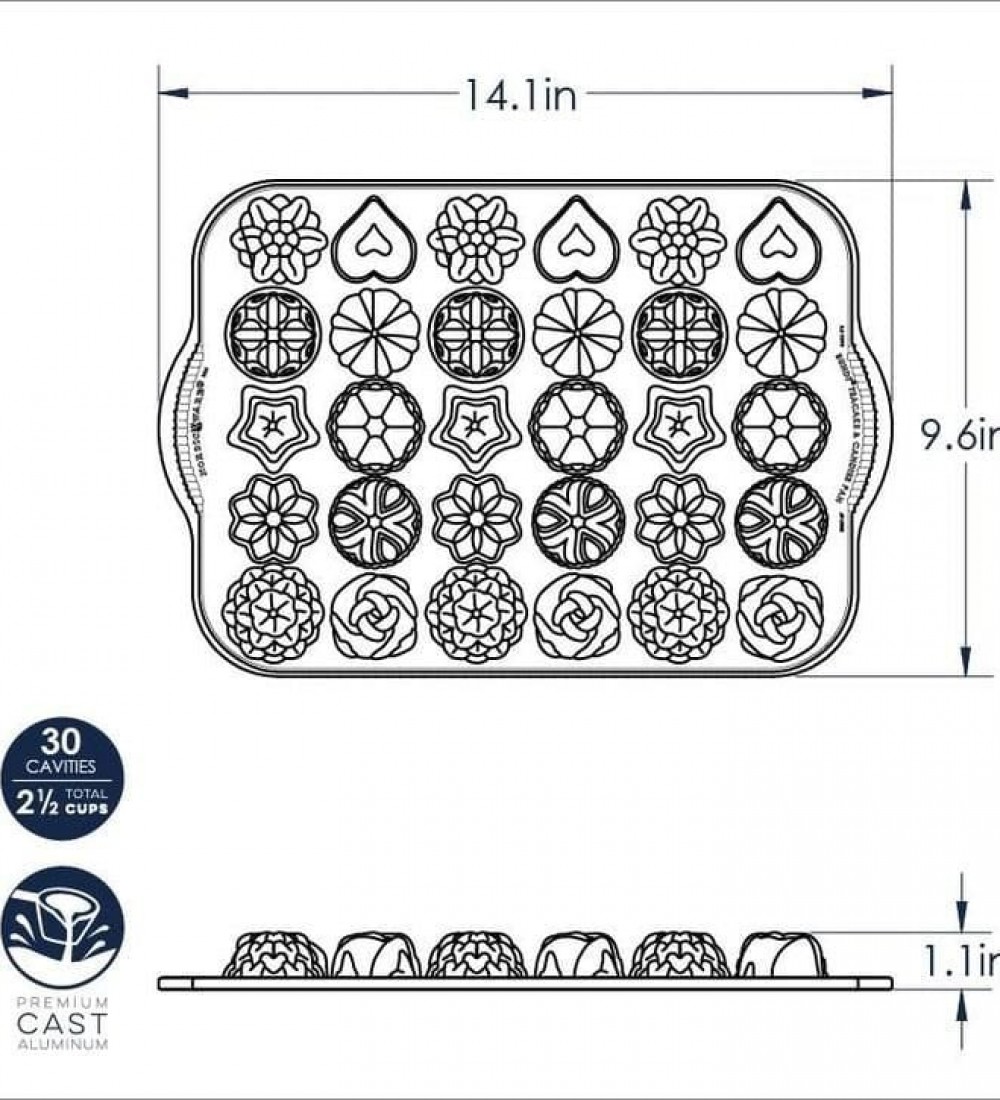 Nordicware 5 Çayı Mini Kek Şekilleri Kalıbı