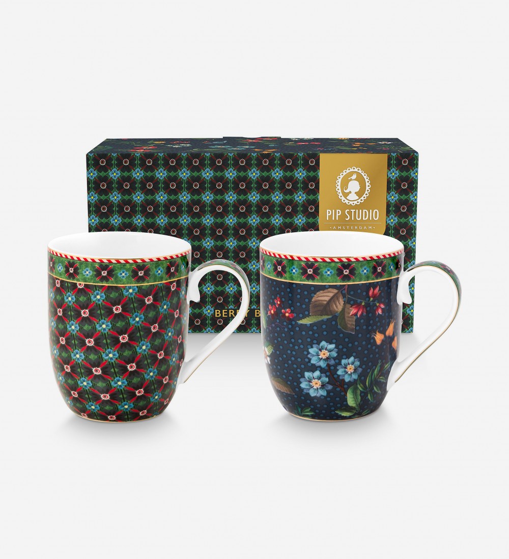 Berry Blues İkili Mavi Küçük Mug Seti 145 ml 