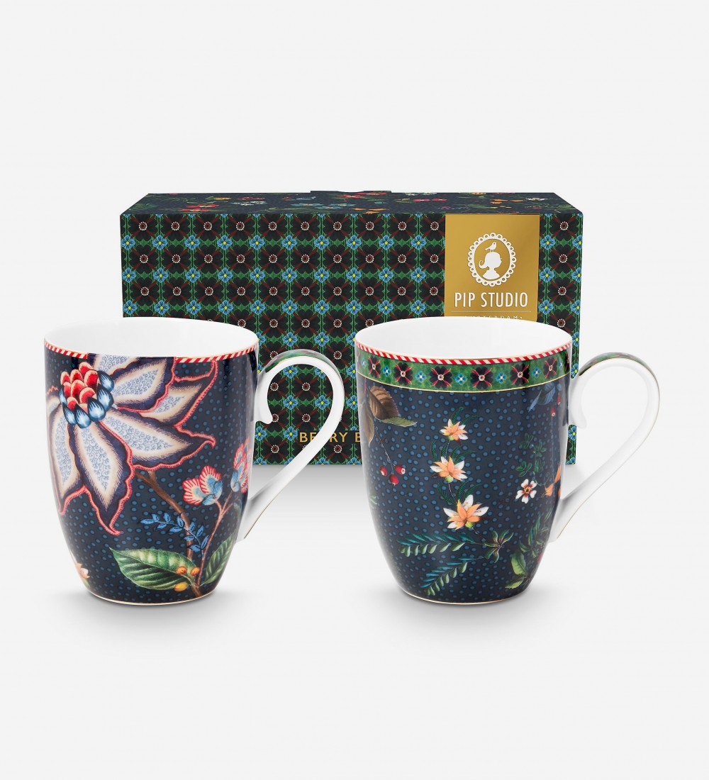 Berry Blues İkili Mavi Büyük Mug Seti 350 ml