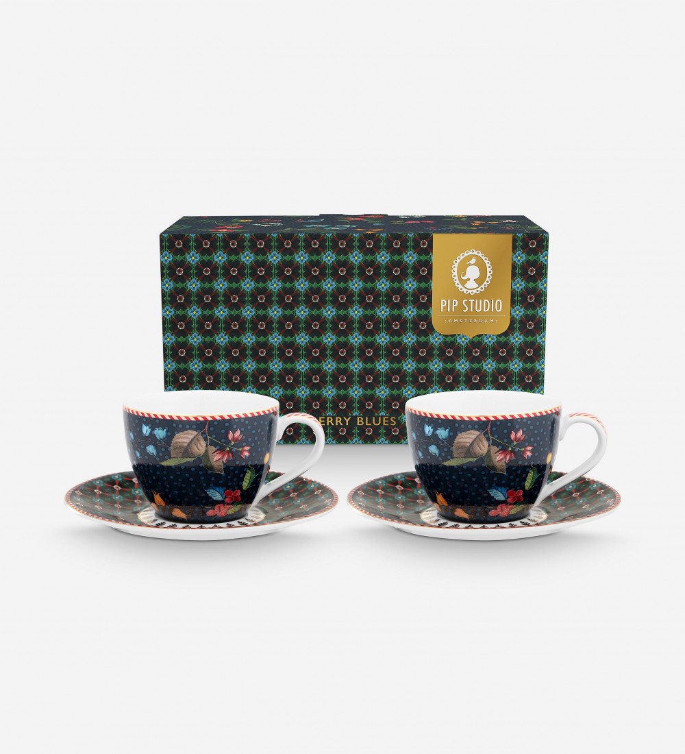 Berry Blues İkili Mavi Kahve Fincanı Seti 120 ml