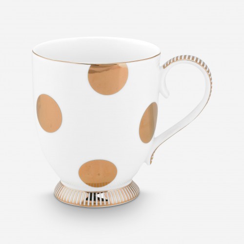 Dot Delight  Altın / Beyaz Mug 350 ml 