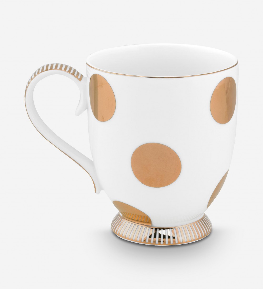 Dot Delight  Altın / Beyaz Mug 350 ml 