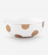 Dot Delight  Altın / Beyaz Kase 15 cm