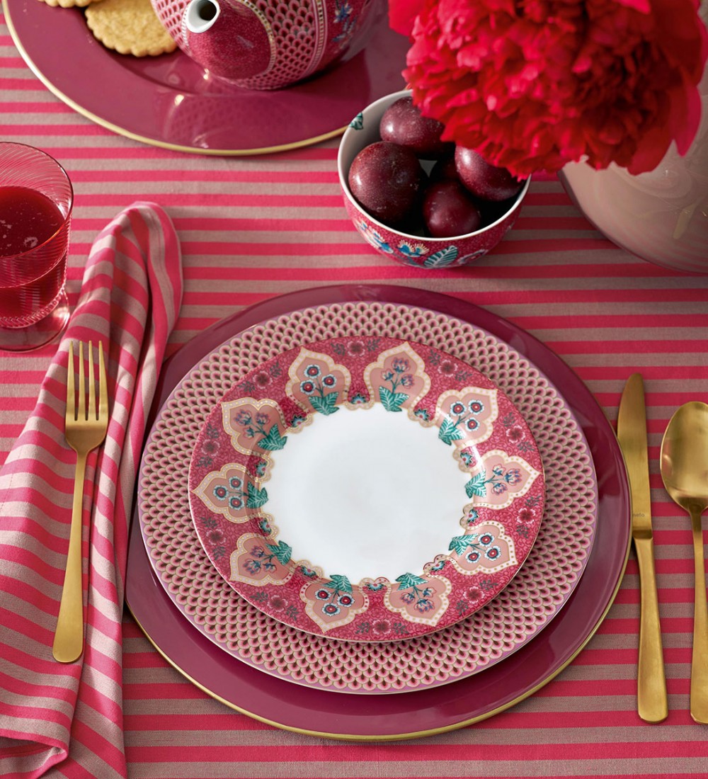 Flower Festival Kırmızı Tabak 21cm