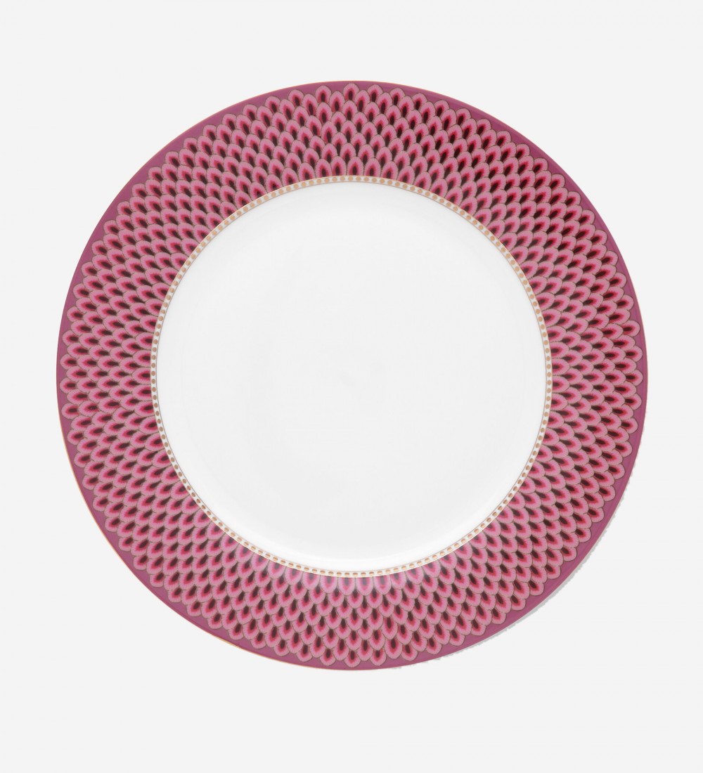 Flower Festival Kırmızı Yemek Tabağı 26.5 cm