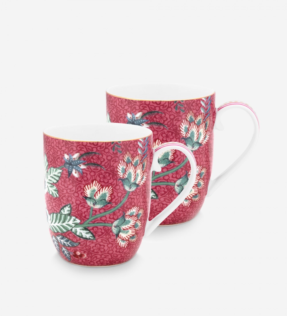 Flower Festival Kırmızı İkili Küçük Mug Seti 145 ml. 