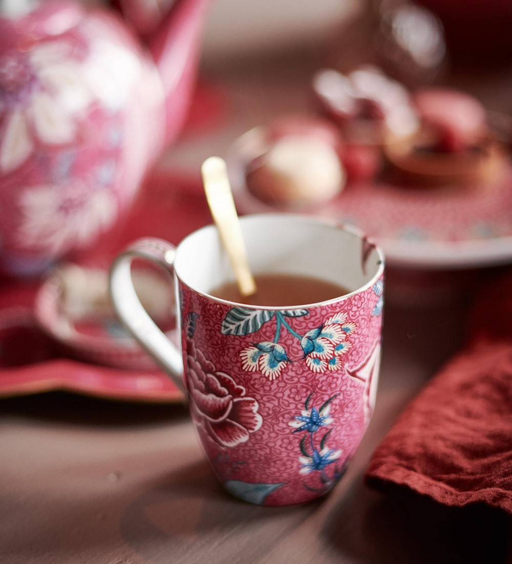 Flower Festival Kırmızı İkili Küçük Mug Seti 145 ml. 