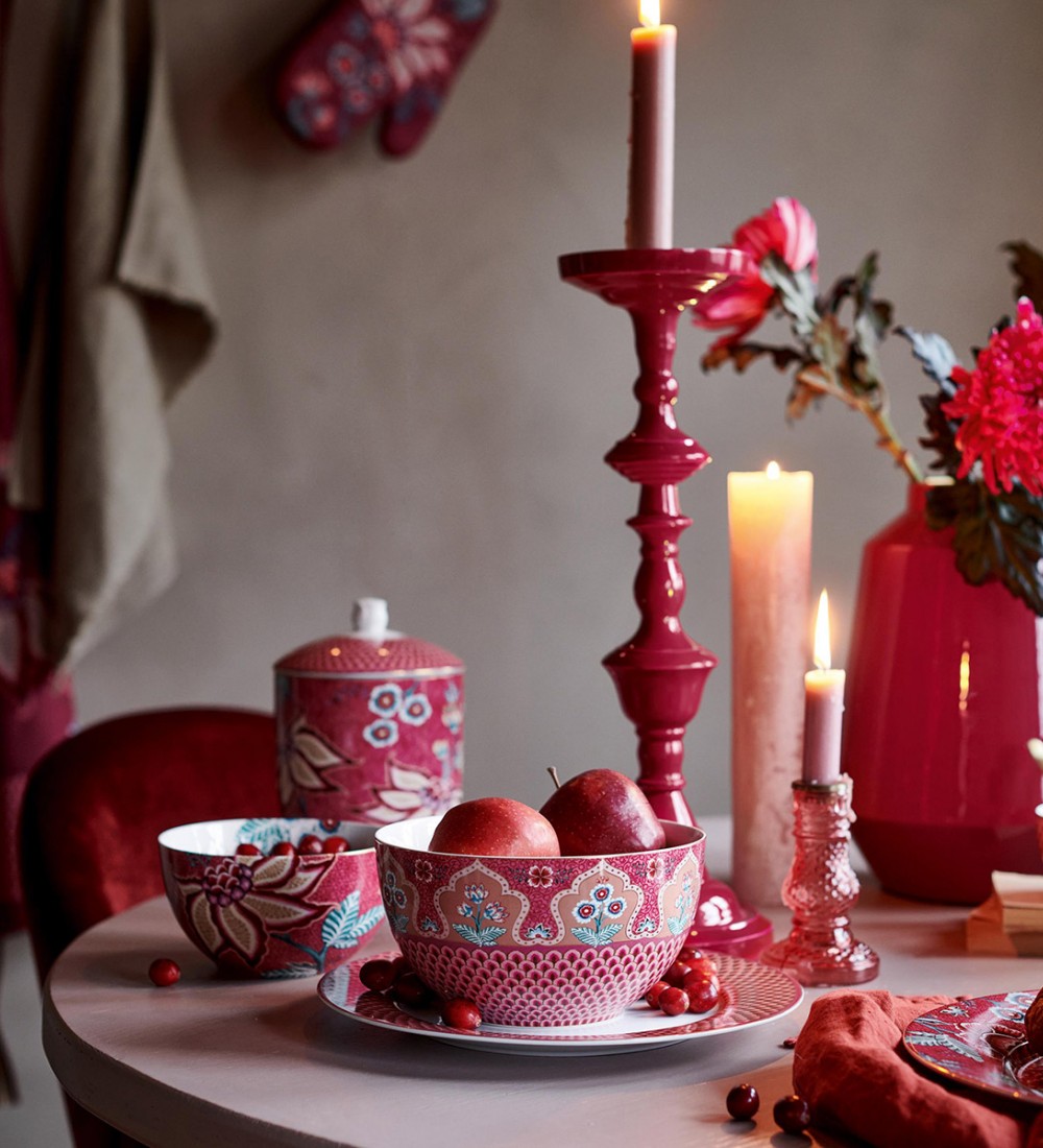 Flower Festival Kırmızı Kase 12 cm