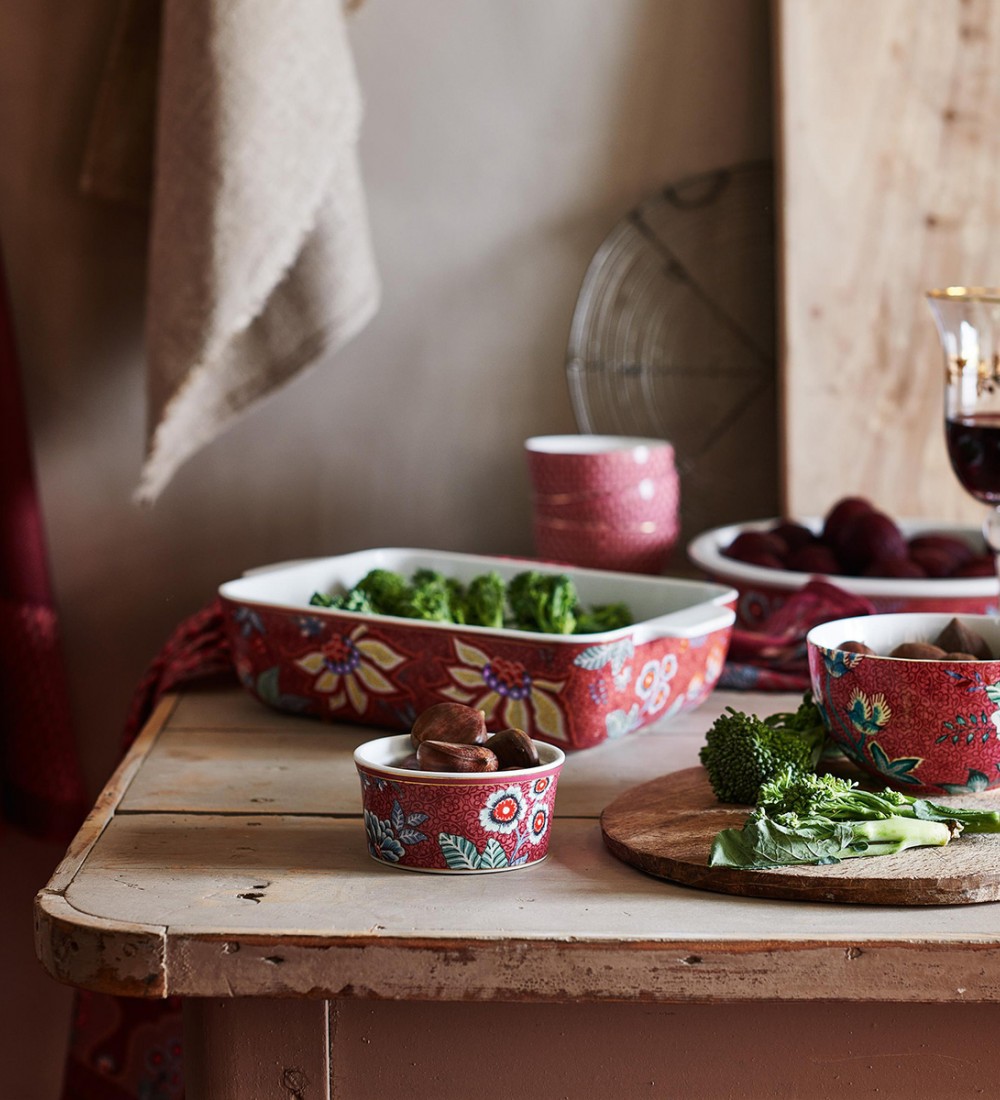 Flower Festival Kırmızı Kase 15 cm