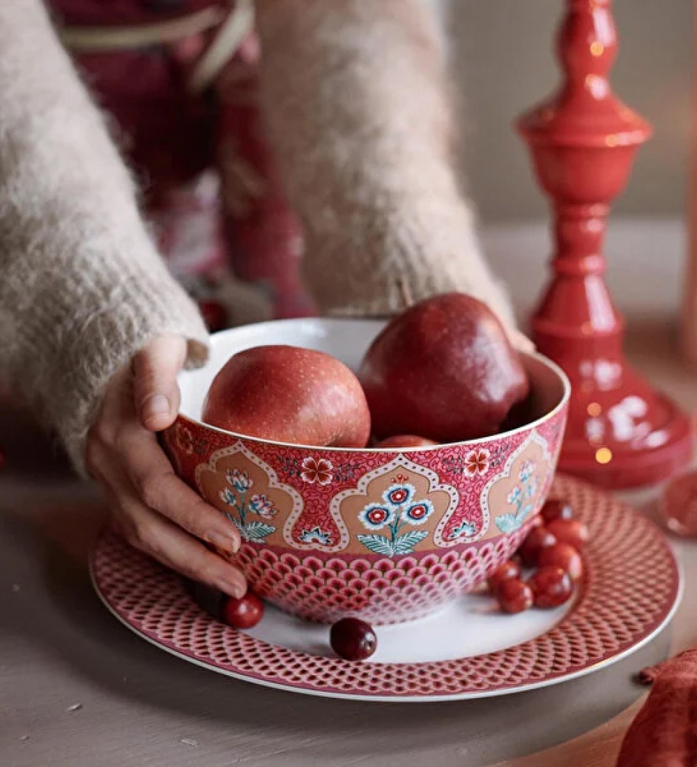 Flower Festival Kırmızı Kase 18 cm