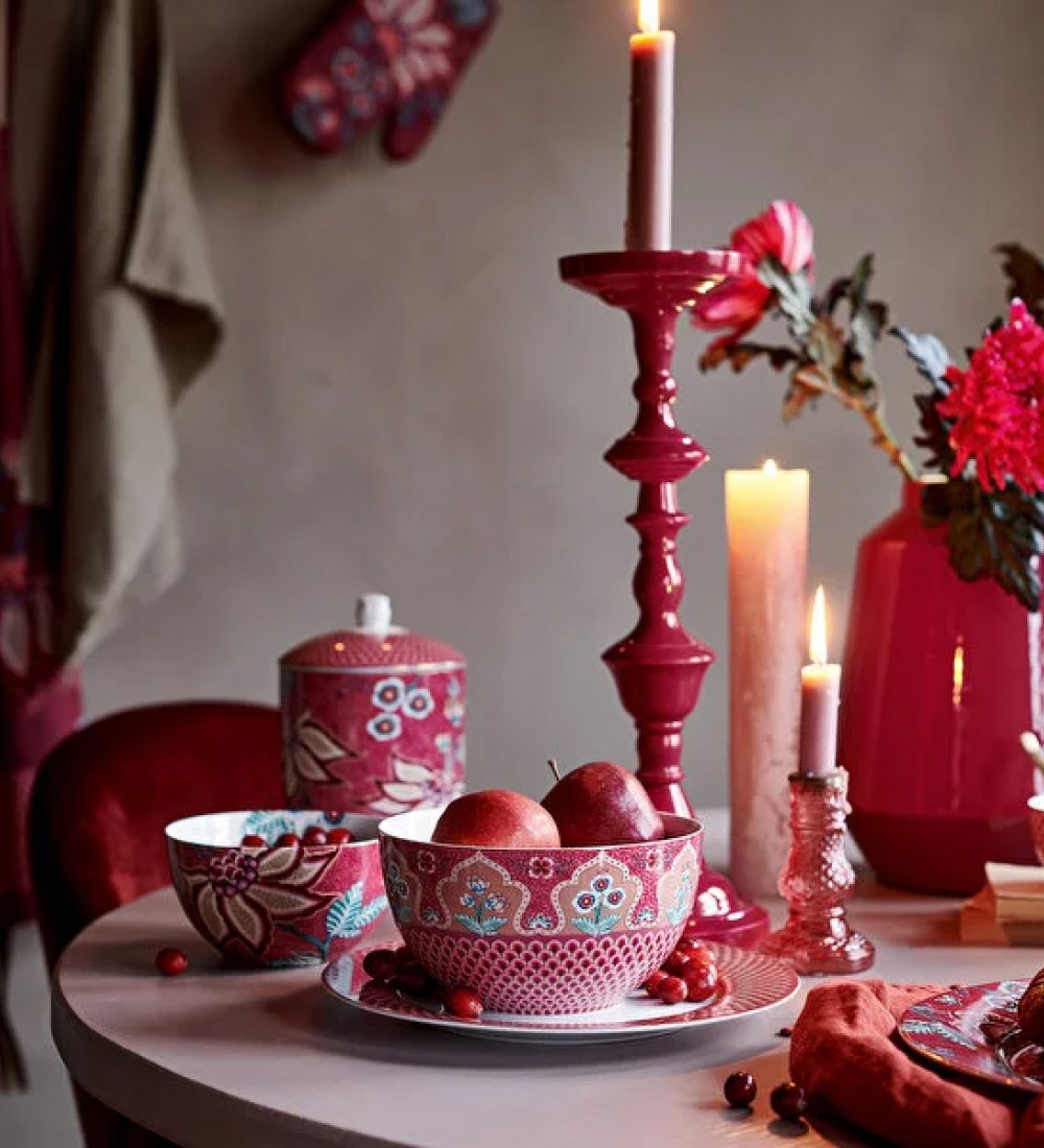 Flower Festival Kırmızı Kase 18 cm