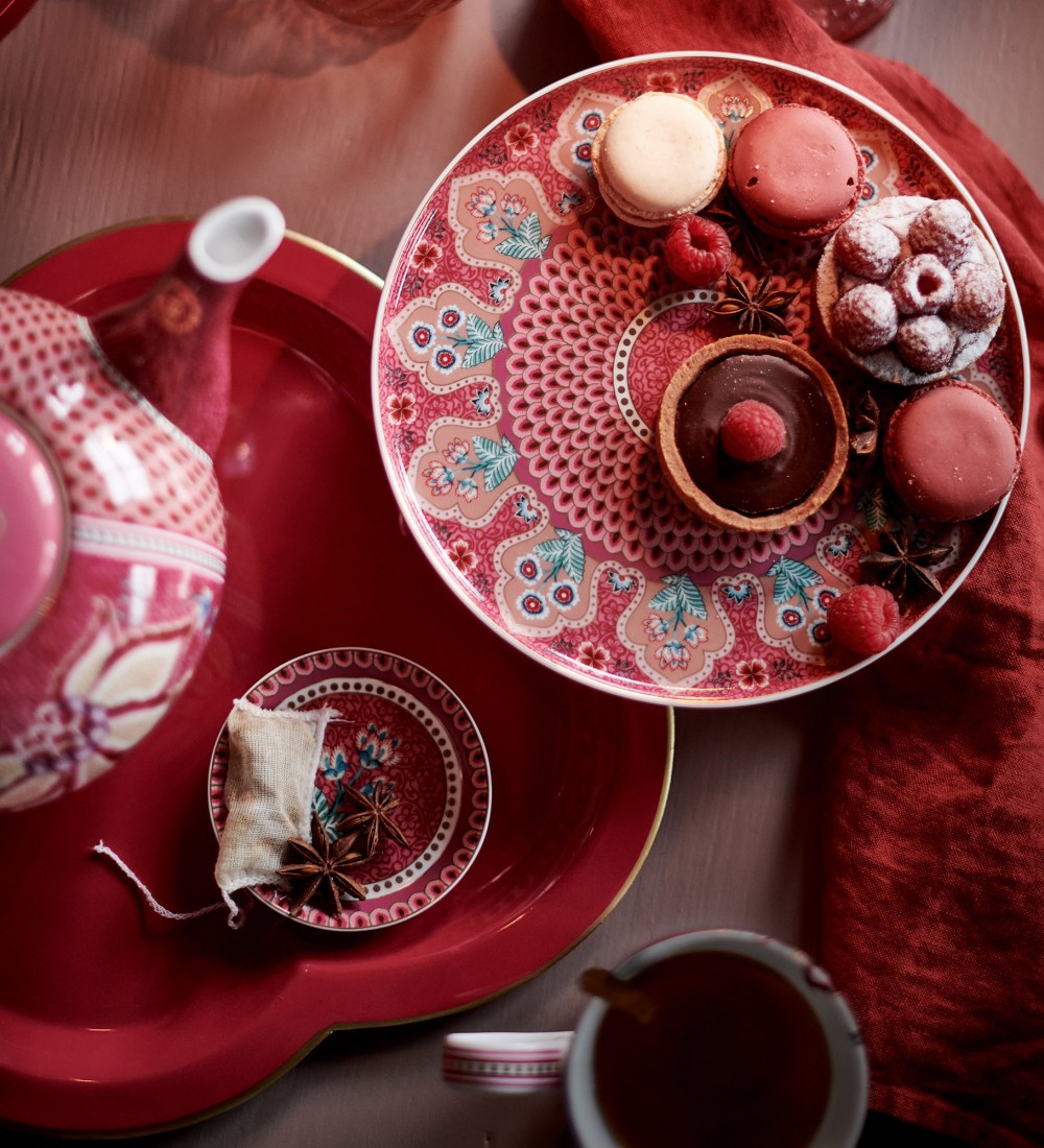 Flower Festival Kırmızı Mini Kek Standı 21 cm 