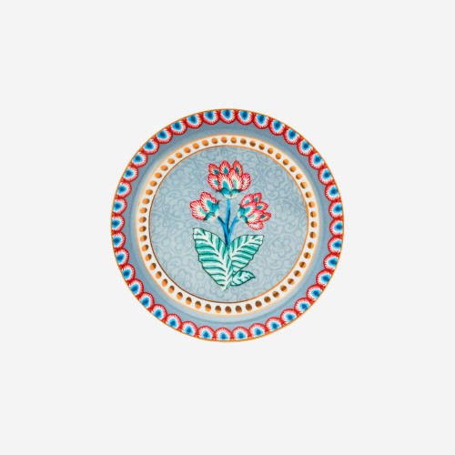 Flower Festival Mavi Çay Tabağı 9 cm