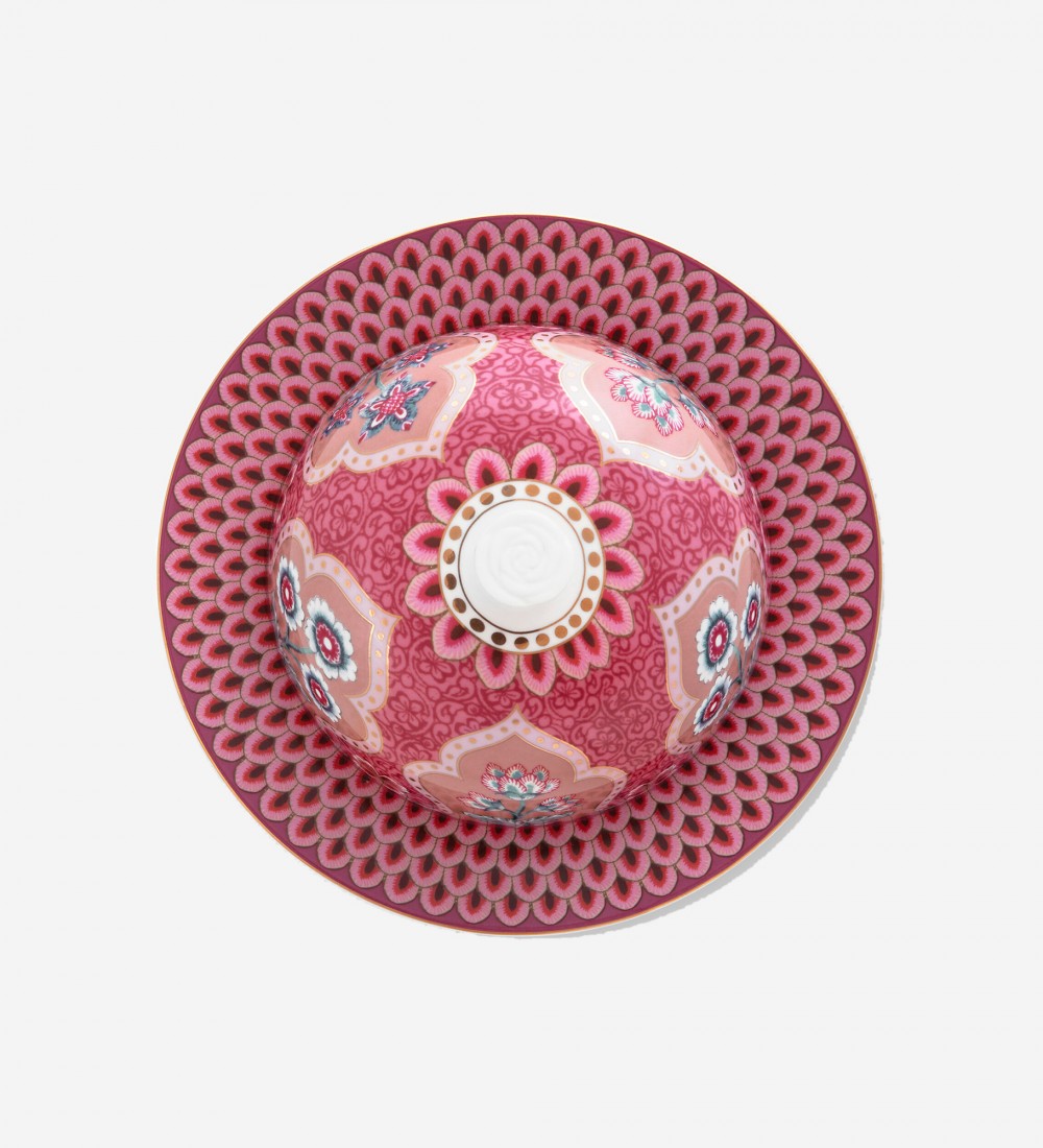 Flower Festival Kırmızı Yuvarlak Tereyağlık  Ø 17 cm