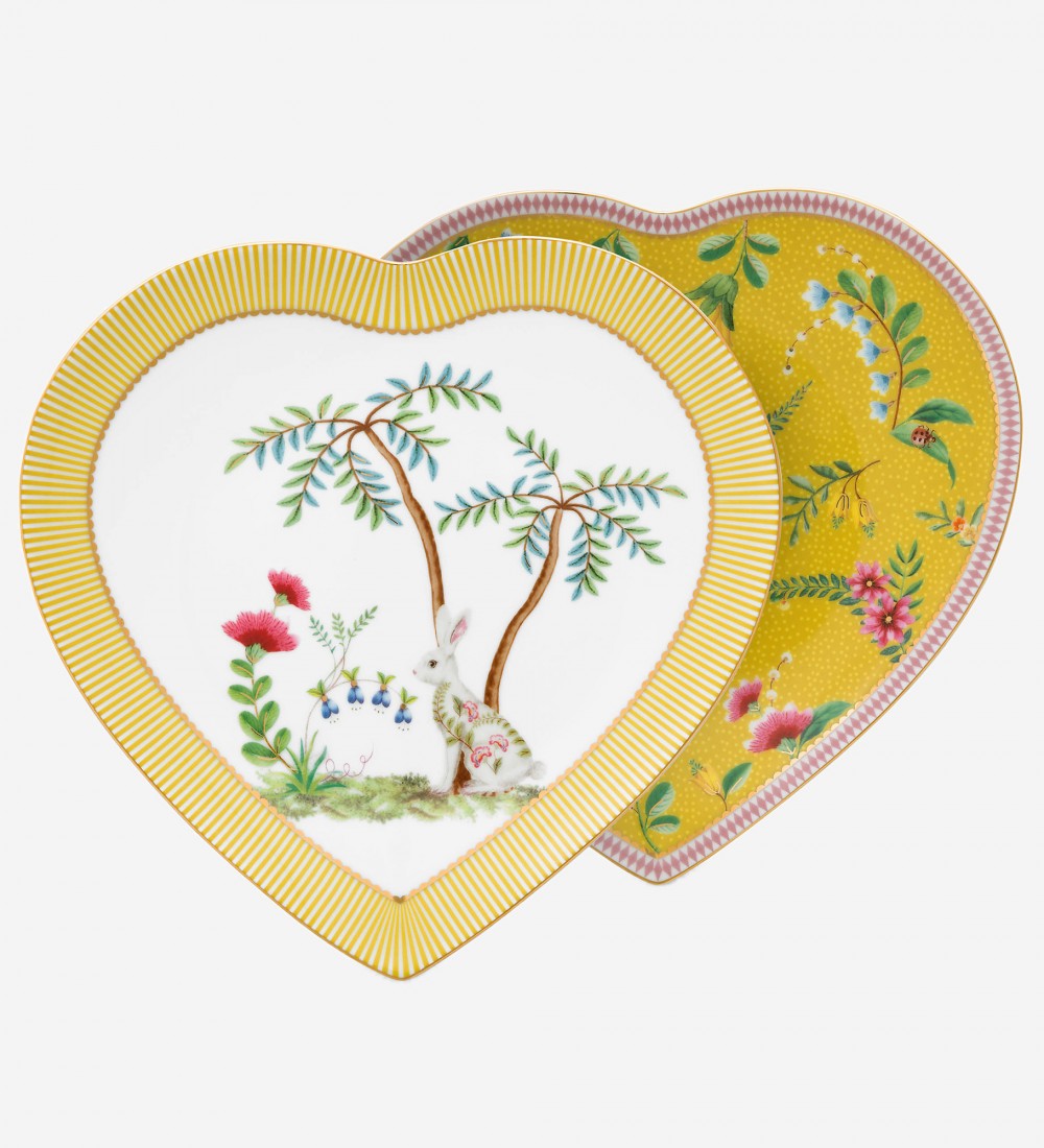 La Majorelle İkili Sarı Kalpli Tabak Seti 21.5cm
