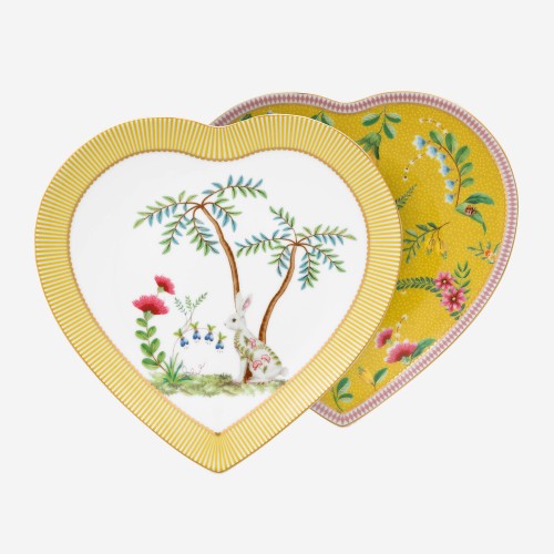 La Majorelle İkili Sarı Kalpli Tabak Seti 21.5cm